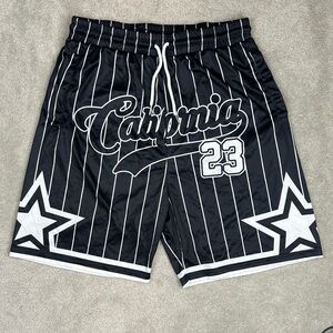 California Black and White Men's Shorts